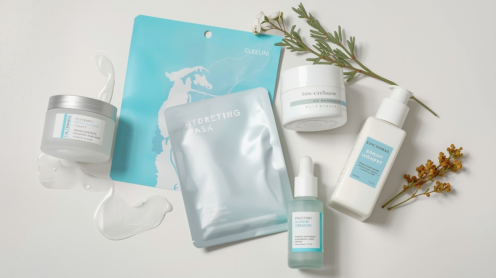 Lucid_Origin_professional_photo_of_Flat_lay_of_multiple_hydrat_0